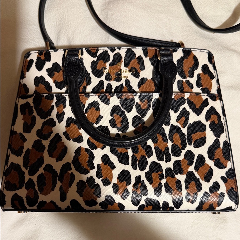 Kate Spade Brown and Black Animal Print Satchel